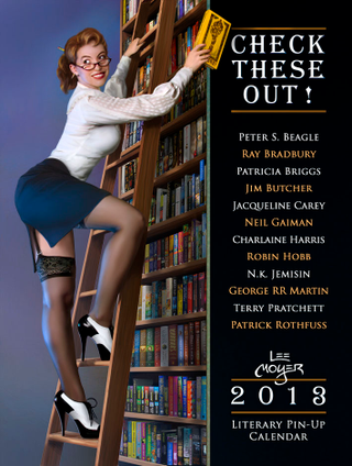 Illustration for article titled Can you identify all the great fantasy writers celebrated in this sexy pin-up art?